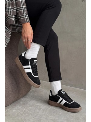 v.s.h velvet  Rota Kadın Siyah-Beyaz Sneaker Spor Ayakkabı - Kadın Günlük Ayakkabı