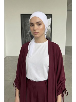 Aisha's Design Bağlanabilir Kaymaz Penye Içli Şifon Bone,b-97