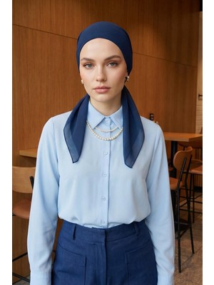 Aisha's Design Bağlanabilir Kaymaz Penye Içli Şifon Bone,b-97
