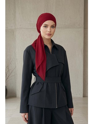 Aisha's Design Bağlanabilir Kaymaz Penye Içli Şifon Bone,b-97
