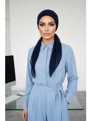 Aisha's Design Bağlanabilir Kaymaz Penye Içli Şifon Bone,b-97