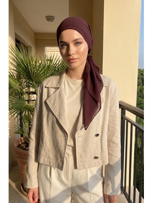 Aisha's Design Bağlanabilir Kaymaz Penye Içli Şifon Bone,b-97