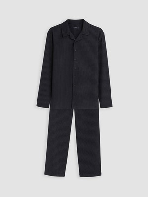 Lcw Lc Waıkıkı Siyah Regular Fit Erkek Pijama Takımı