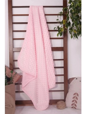 Hoppa Biyeli Kız Bebek Nohut Battaniye 80*80 cm - Pembe