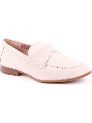 Libero L039.15305 Hakiki Nubuk Deri Apron Dikişli Geniş Bantlı Termo Taban Kadın Comfort Casual Loafer Ayakkabı