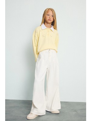 DeFacto Wide Leg Cepli Gabardin Geniş Paça Pantolon Kız Çocuk I2678A826AU