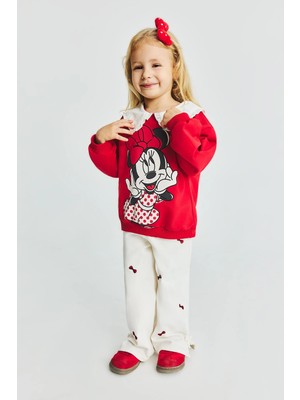 DeFacto %100 Pamuk Fiyonk Nakışlı Regular Fit Gabardin Pantolon Kız Bebek I4915A526AU