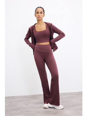 DeFacto Esnek Kumaş Airtech Flare Fit Yüksek Bel Beli Saran Sporcu Pantolon C9192AX26AU