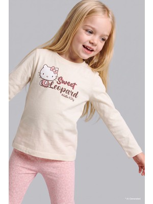 DeFacto %100 Pamuk Hello Kitty Baskılı 2'li Pijama Takımı Kız Bebek I3226A526AU