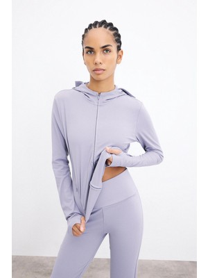 DeFacto Sıcak Tutan Slim Fit Kapüşonlu İçi Yumuşak Tüylü Fermuarlı Sporcu Hırka H5289AX26AU