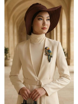 Aisha's Design Çıkarılabilir Arkası Fiyonklu Şapkalı Bone TÜRBAN,S-4A