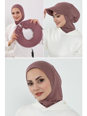 Aisha's Design 3'lü Tak-Çık Bone,siperlik ve Şapka Seti Tesettür,st-1p