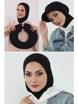 Aisha's Design 3'lü Tak-Çık Bone,siperlik ve Şapka Seti Tesettür,st-1p