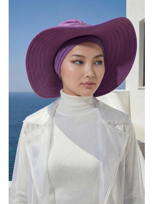 Aisha's Design Çıkarılabilir Arkası Fiyonklu Şapkalı Bone TÜRBAN,S-4A