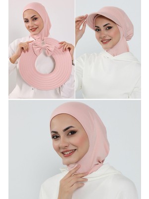 Aisha's Design 3'lü Tak-Çık Bone,siperlik ve Şapka Seti Tesettür,st-1p