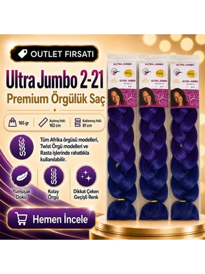 Akıllı Bayi 3 Paket - Afrika Örgüsü ve Rasta Için Sentetik Ombreli Saç 2-21