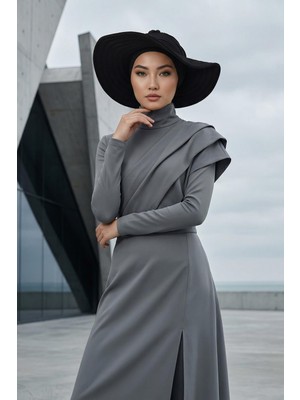 Aisha's Design Çıkarılabilir Arkası Fiyonklu Şapkalı Bone TÜRBAN,S-4A