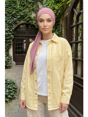 Aisha's Design Bağlamalı Krep Bone TÜRBAN,B-101