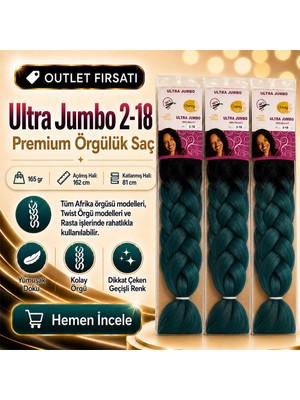 Akıllı Bayi 3 Paket - Afrika Örgüsü ve Rasta Için Sentetik Ombreli Saç 2-18