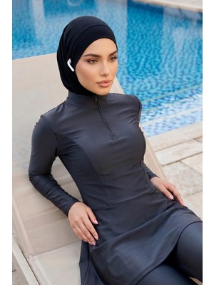 Aisha's Design Boyun Kapatıcı Özellikli ve Kulaklık Girişli  (Deniz,havuz) Yüzücü BONESI,B-94SN
