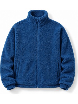 Ghassy Co. Erkek Alaska Regular Peluş Sherpa Kışlık  Tam Fermuarlı Polar Sweatshirt