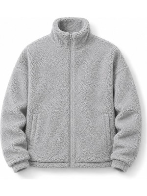 Ghassy Co. Erkek Alaska Regular Peluş Sherpa Kışlık  Tam Fermuarlı Polar Sweatshirt