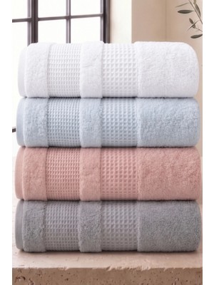 Neşe Home Collection Waffle 4'lü Yüz Havlu Seti