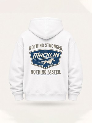 Macklin Unısex Kadın Erkek Oversize Nothing Stronger Tasarım Baskılı Kapüşonlu Sweatshirt Hoodie