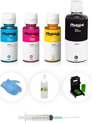 TeknoKapsül Photo Ink Smart Tank 500 515 530 513 519 Plus Kartuş Dolum Seti 4 Renk