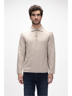 Bad Bear Erkek Bej Kuger Polo Triko Sweatshirt 25.02.22.004-C17