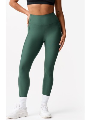 Decathlon Domyos Kadın Spor Taytı - Telefon Cebi - Yeşil