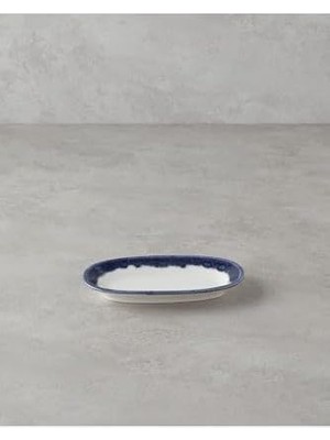 TeknoKapsül Larry Porselen Kayık Tabak 19 cm Lacivert