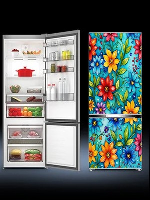 Wink Fol Wınk Fol Buzdolabı Kaplama Folyosu Baskılı Renkli | Kolay Yapışan Su Geçirmez Dekoratif Sticker 90X200
