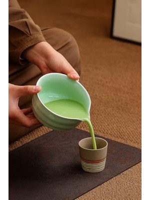 TeknoKapsül Seramik Chawan Matcha Çayı Köpürtme Kasesi ve Whisk Matcha Tutucu MT216