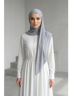 Aisha's Design Nefes Alan, Esnek, Günlük Konforlu Kaymaz Penye Üçgen Eşarp,b-41
