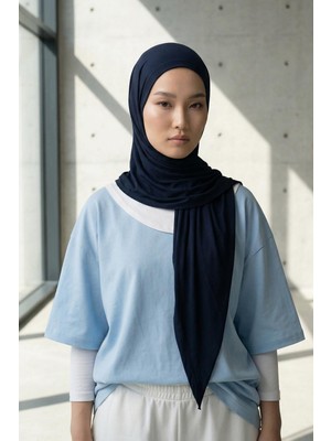 Aisha's Design Nefes Alan, Esnek, Günlük Konforlu Kaymaz Penye Üçgen Eşarp,b-41
