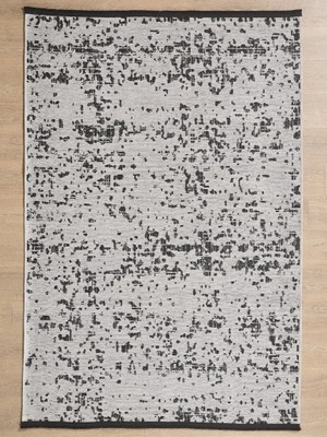 Adalizza Bohem Tarz Geometrik Desenli Pamuk Taban Gri Renk Şönil Kilim