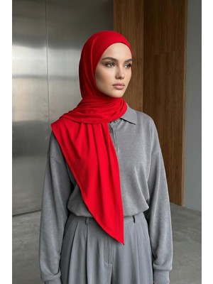 Aisha's Design Nefes Alan, Esnek, Günlük Konforlu Kaymaz Penye Üçgen Eşarp,b-41