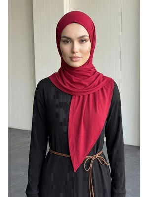Aisha's Design Nefes Alan, Esnek, Günlük Konforlu Kaymaz Penye Üçgen Eşarp,b-41