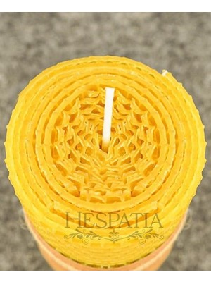 TeknoKapsül Doğal Balmumu Petek Mum 3'lü Set | Hesperia | 10.5cm x 4cm | Elle Sarım | Zararlı Kimyasalı Içermez | Temiz Yanış
