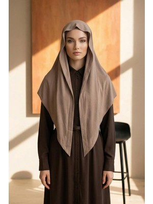 Aisha's Design Nefes Alan, Esnek, Günlük Konforlu Kaymaz Penye Üçgen Eşarp,b-41