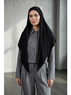 Aisha's Design Nefes Alan, Esnek, Günlük Konforlu Kaymaz Penye Üçgen Eşarp,b-41