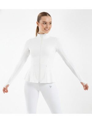 Maimoda Kadın Peplum Kesim Spor Ceket Parmak Geçirmeli -Tesettür Uyumlu