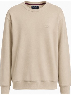 Bad Bear Erkek Bej Sweatshirt Rıdgeway Crewneck Man Beıge Sweatshırt 26.02.12.048-C17