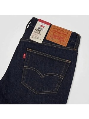 Levi's 502 Taper Likralı Esnek Kumaş Erkek Kot Pantolon--Classic Denim Navi---