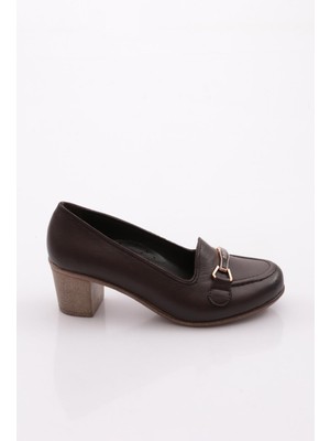 Dgn 105 Kadın Kalın Topuklu Loafer Ayakkabı