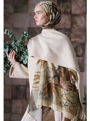 Fresh Scarfs Lillian Desen Vual Eşarp Tereyağı