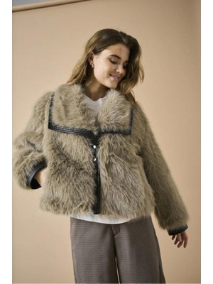 Only 15330273 Onlpısa Fur Jacket Otw Humus Kadın Mont