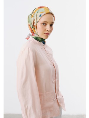 Fresh Scarfs Summer Reverie Desen Vual Eşarp Kırmızı