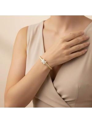 Xuping Jewelry Xupıng Jewelry Çarpı Model Zirkon Taşlı Kelepçe